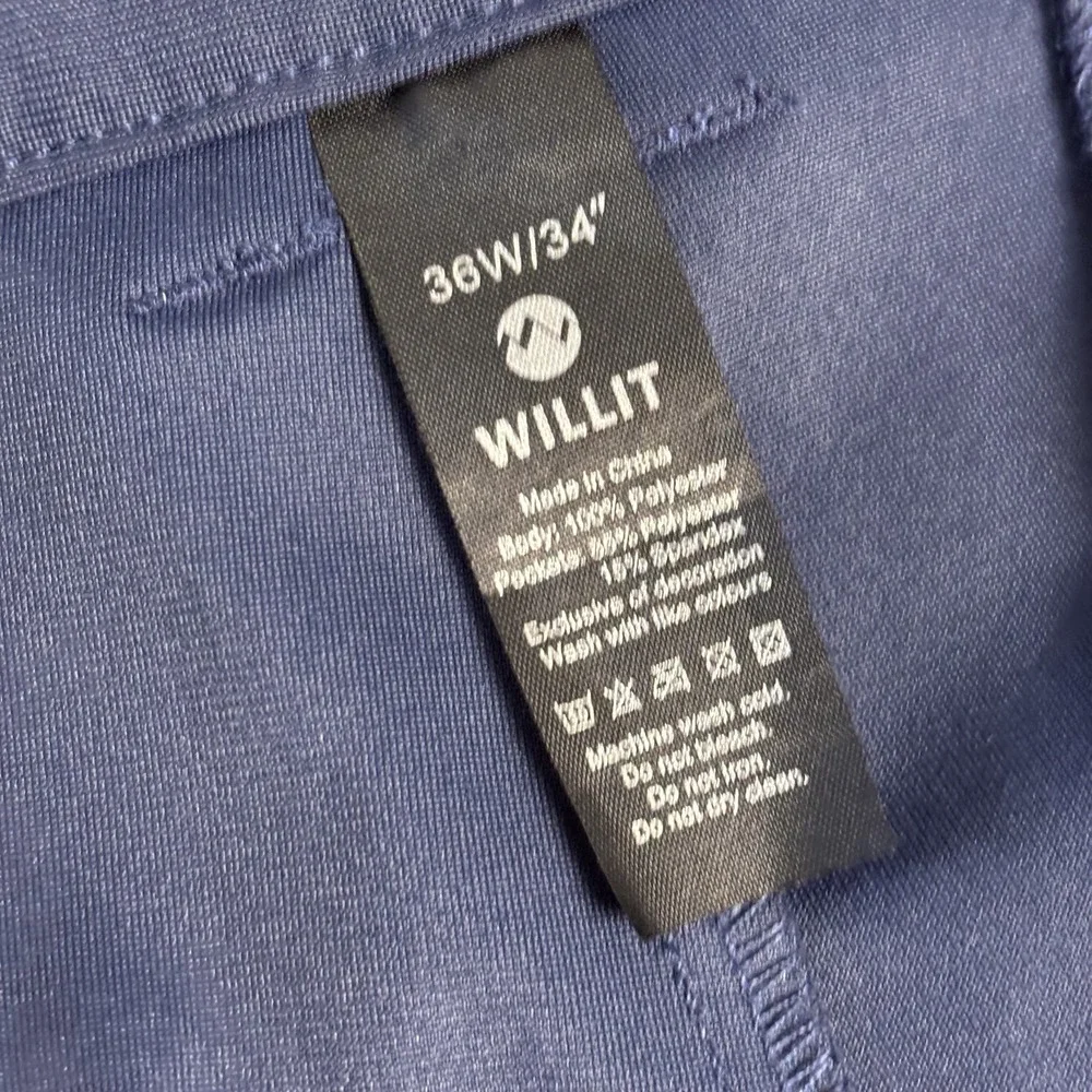 Willit Golf Performance Chino Pants Men's 36x34 Blue/Khaki Stretch Casual-2 Pair